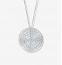Diamond Round Circle Sterling Silver