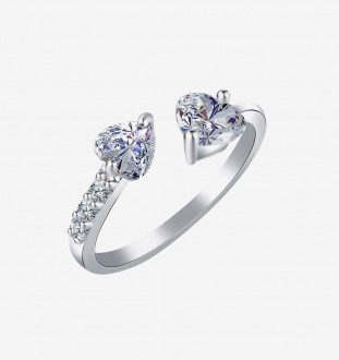 Floral Platinum and Diamond Ring